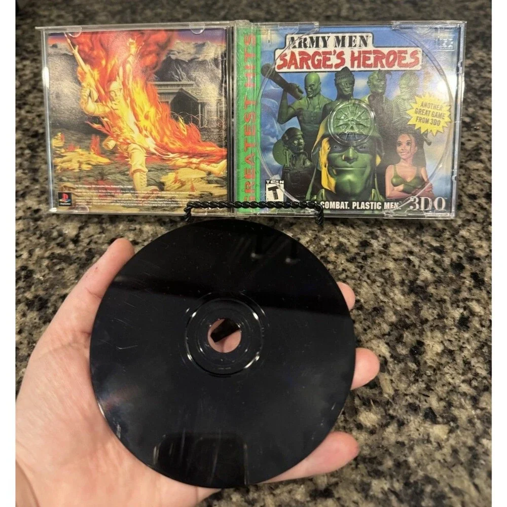 Army Men 3D (Sony PlayStation 1 PS1, 1999) Disc ManualTested Greatest Hits Green
